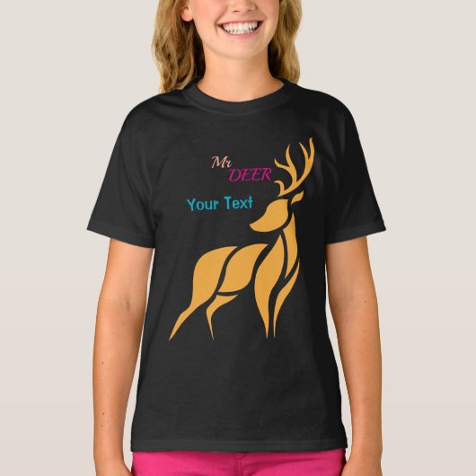 Mr. Deer Grafisch – Rustieke Bosstijl T-shirt (Voorkant)