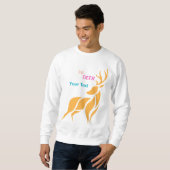 Mr. Deer Grafisch – Rustieke Bosstijl Trui (Voorkant volledig)