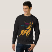 Mr. Deer Grafisch – Rustieke Bosstijl Trui (Voorkant volledig)