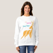 Mr. Deer Grafisch – Rustieke Bosstijl Trui (Voorkant volledig)