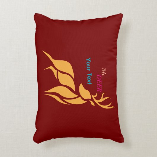 Mr. Deer Graphic – Rustic Woodland Style Accent Kussen (Voorkant(Verticaal))