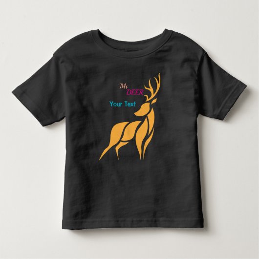 Mr. Deer Graphic – Rustic Woodland Style Kinder Shirts (Voorkant)