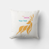 Mr. Deer Graphic – Rustic Woodland Style Kussen (Voorkant)