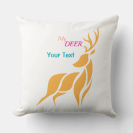 Mr. Deer Graphic – Rustic Woodland Style Kussen