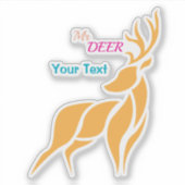 Mr. Deer Graphic – Rustic Woodland Style Sticker (Voorkant)