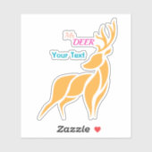 Mr. Deer Graphic – Rustic Woodland Style Sticker (Vel)
