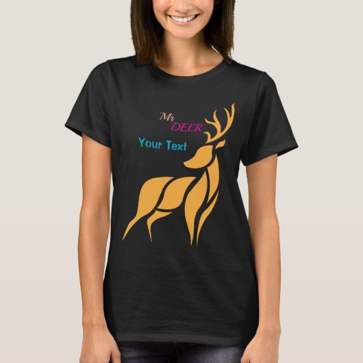 Mr. Deer Graphic – Rustic Woodland Style T-shirt (Voorkant)