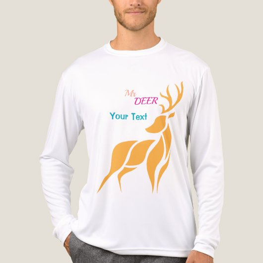 Mr. Deer Graphic – Rustic Woodland Style Tri-Blend Shirt (Voorkant volledig)