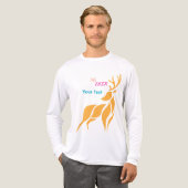 Mr. Deer Graphic – Rustic Woodland Style Tri-Blend Shirt (Voorkant)