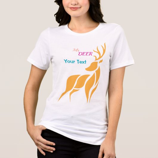 Mr. Deer Graphic – Rustieke Bosstijl Tri-Blend Shirt (Voorkant)