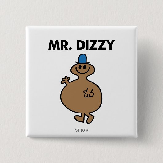 Mr Dizzy | Klassieke houding Vierkante Button 5,1 Cm (Voorkant)