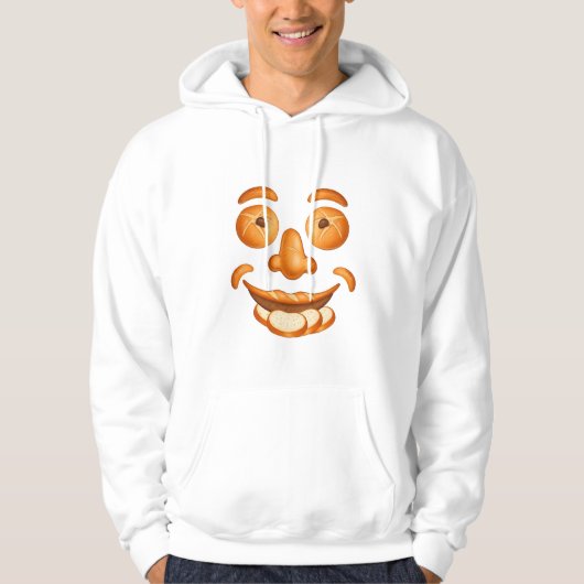 Mr. Dough Face - Funny Anthropomorphic Bread Man Hoodie (Voorkant)