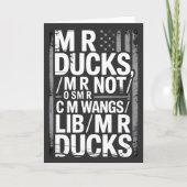 MR Ducks Funny Phonetic Joke Distressed American Kaart (Voorkant)