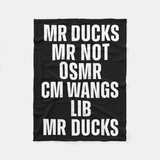 Mr Ducks Mr Not Duck Joke Phonetic Puzzle Fleece Deken (Voorkant)