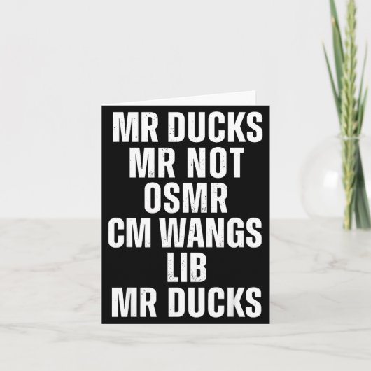 Mr Ducks Mr Not Duck Joke Phonetic Puzzle Kaart (Voorkant)