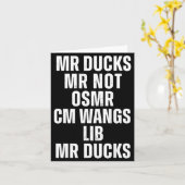 Mr Ducks Mr Not Duck Joke Phonetic Puzzle Kaart (Gele Bloem)