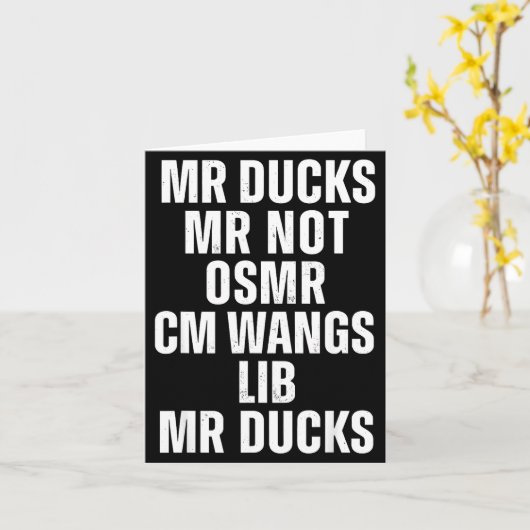 Mr Ducks Mr Not Duck Joke Phonetic Puzzle Kaart (Gele Bloem)