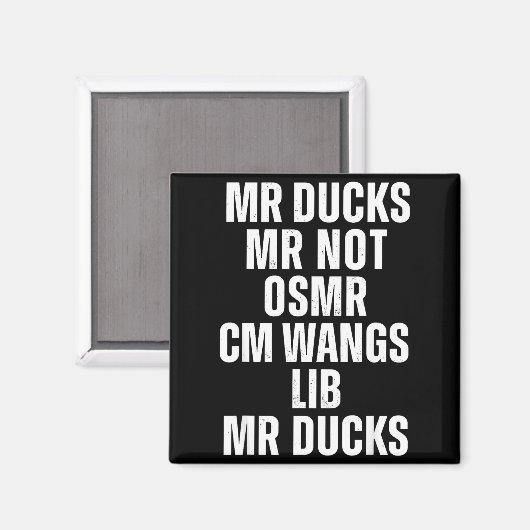 Mr Ducks Mr Not Duck Joke Phonetic Puzzle Magneet (Voorkant / Achterkant)