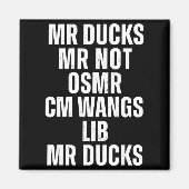 Mr Ducks Mr Not Duck Joke Phonetic Puzzle Magneet (Voorkant)