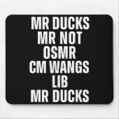 Mr Ducks Mr Not Duck Joke Phonetic Puzzle Muismat (Voorkant)