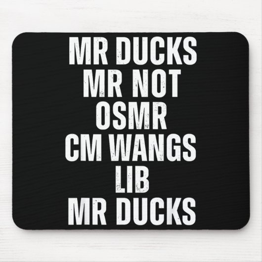 Mr Ducks Mr Not Duck Joke Phonetic Puzzle Muismat (Voorkant)