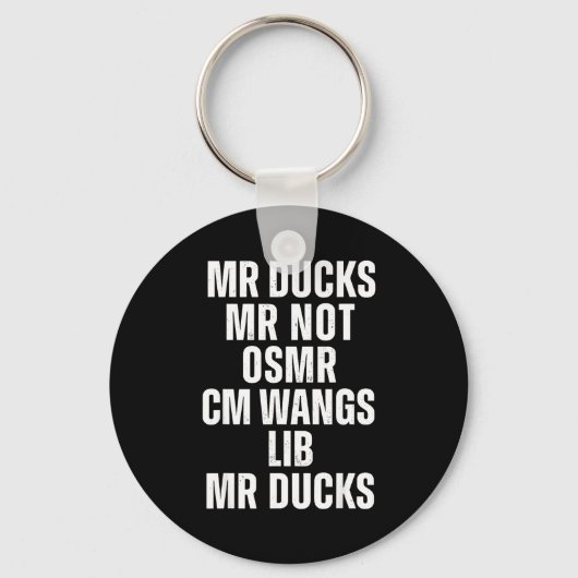 Mr Ducks Mr Not Duck Joke Phonetic Puzzle Sleutelhanger (Voorkant)