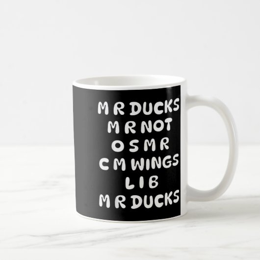 Mr Ducks Mr Not Osar Cm Wings Funny Duck Koffiemok (Rechts)