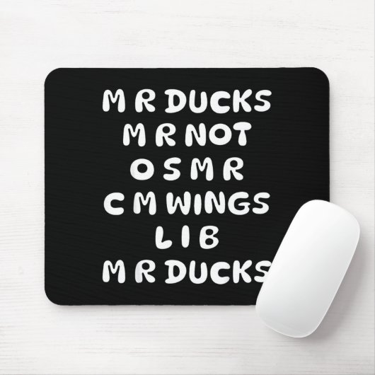 Mr Ducks Mr Not Osar Cm Wings Funny Duck Muismat (Met muis)