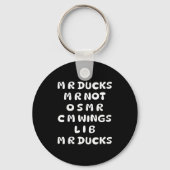 Mr Ducks Mr Not Osar Cm Wings Funny Duck Sleutelhanger (Voorkant)