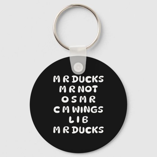Mr Ducks Mr Not Osar Cm Wings Funny Duck  Sleutelhanger (Voorkant)
