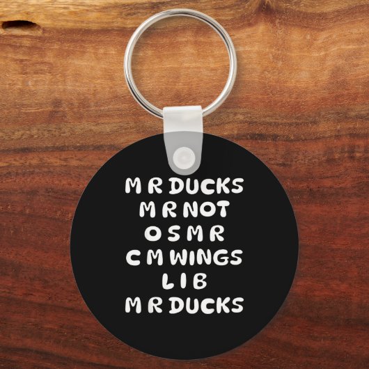 Mr Ducks Mr Not Osar Cm Wings Funny Duck  Sleutelhanger (Voorkant)