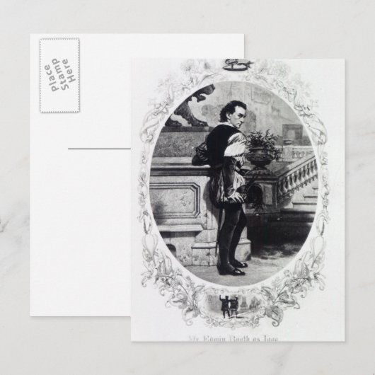 Mr Edwin Booth als Iago Briefkaart (Voorkant / Achterkant)