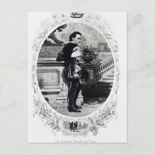 Mr Edwin Booth als Iago Briefkaart (Voorkant)
