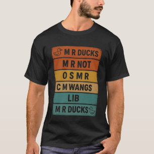 MR Eenden Retro Vintage Grappige Fonetische Eend G T-shirt