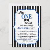 Mr. EENderful eerste verjaardag uitnodiging (Voorkant)