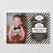 Mr. EENderful Verjaardag Uitnodiging met Foto (Voorkant)