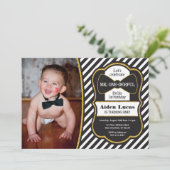 Mr. EENderful Verjaardag Uitnodiging met Foto (Staand voorkant)