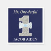 Mr. EENderful witte standaard cocktail servet (Voorkant)