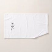 Mr. Elegante minimalistische houtskool Handdoek (Handdoek)