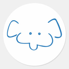Mr Elephant Ronde Sticker