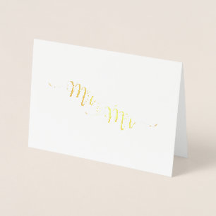 Mr. en de heer Etched Gold Foil Wenskaart Folie Kaarten