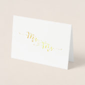 Mr. en de heer Etched Gold Foil Wenskaart Folie Kaarten (Voorkant)