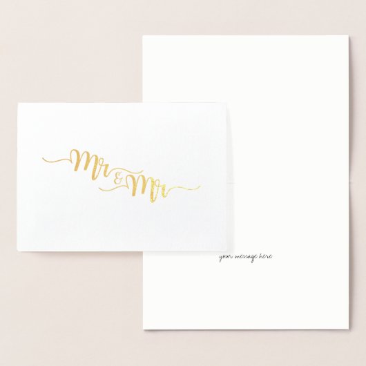 Mr. en de heer Etched Gold Foil Wenskaart Folie Kaarten (Display)