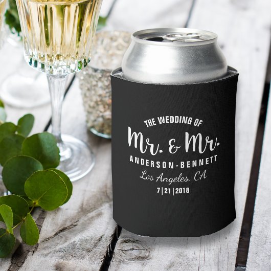 Mr. en de heer Gay Couple Wedding Favor Custom Col Blikjeskoeler