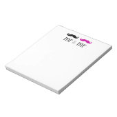 Mr. en de heer Mustache Notitieblok (Linkerzijde)