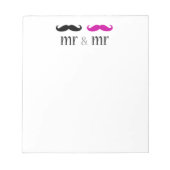 Mr. en de heer Mustache Notitieblok (Voorkant)
