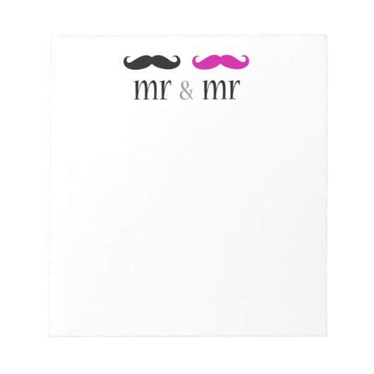 Mr. en de heer Mustache Notitieblok (Voorkant)