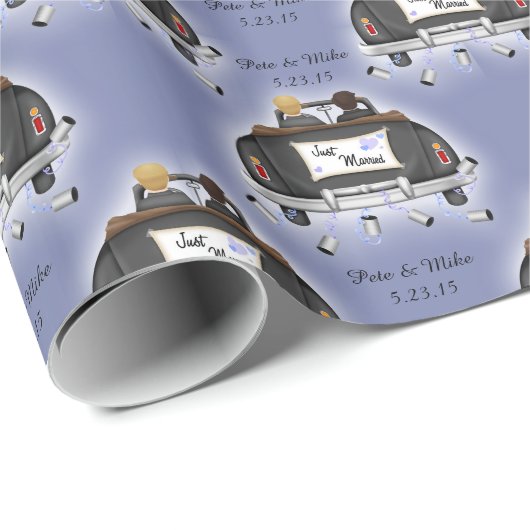 Mr. en de heer Personalized Gay Wedding Gift Wrap Cadeaupapier (Rol Hoek)