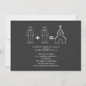 Mr en Doodle Church Chalkboard Gay Wedding Kaart (Voorkant)