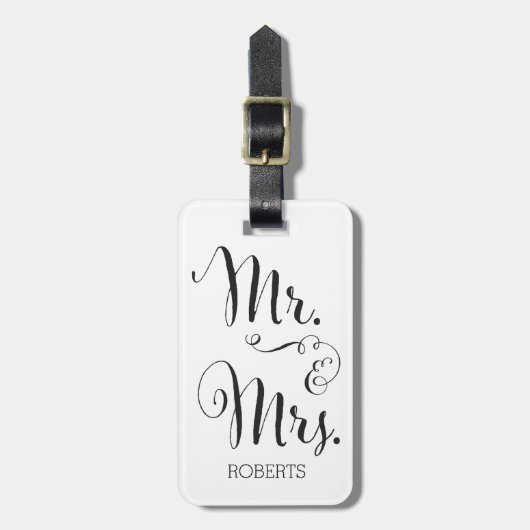 Mr. en mevrouw Bagagelabel (Voorkant verticaal)